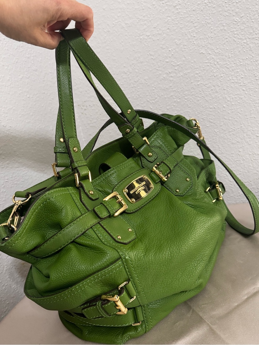 Michael Kors Gansevoort Lime Green and Gold Hardware
